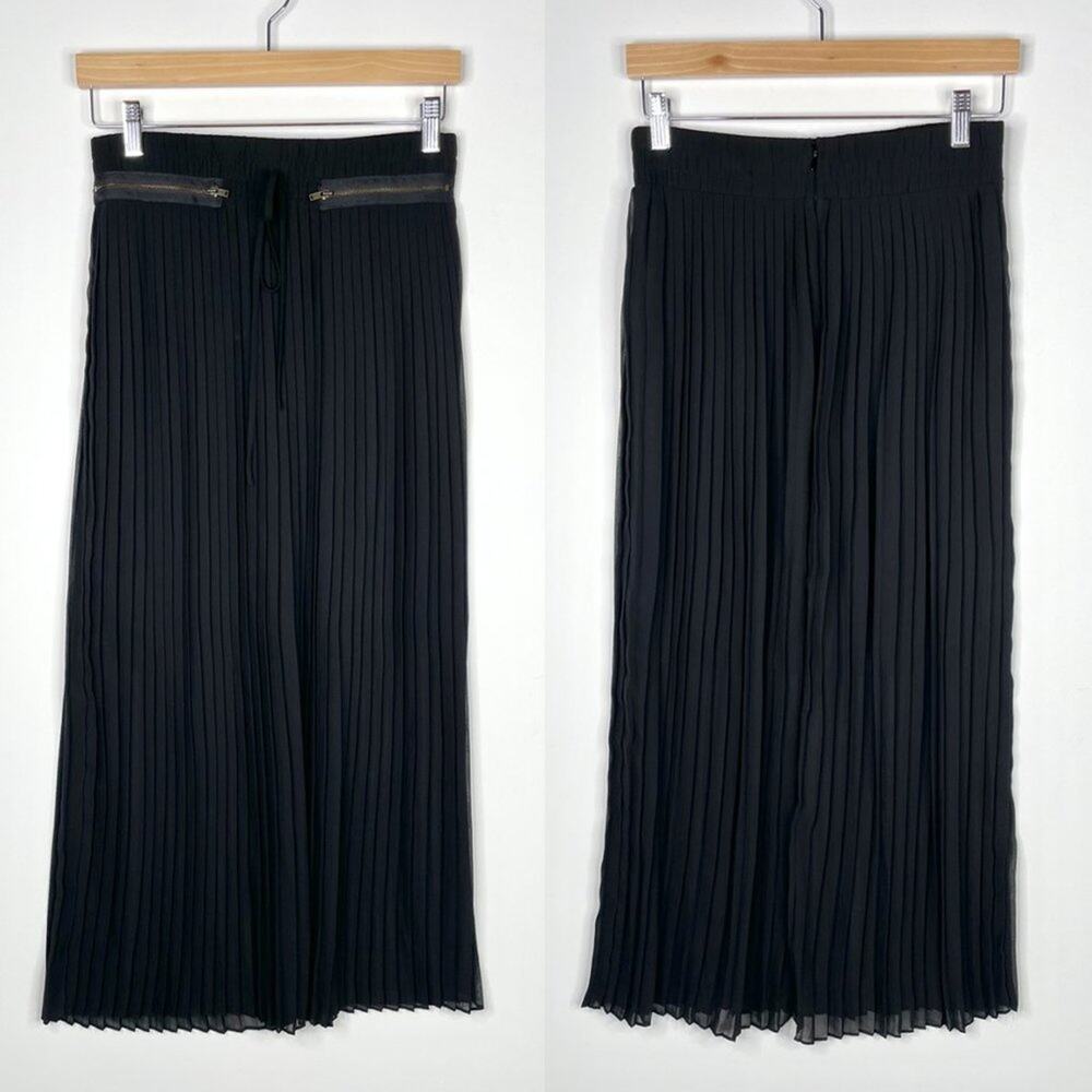 Worthington Petite Black Pleated Maxi Skirt